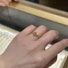 Anillo de Oro con Purpurina Fina de Copo de Nieve Popular de Xiaohongshu, Diseño Exquisito, Anillo Versátil de Gama Alta para Dedo Índice, Envío Directo