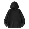 Nueva sudadera con capucha pesada de otoño e invierno para hombre, sudadera con capucha de color liso de corte holgado, sudadera casual estilo coreano para pareja
