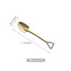 Colher rosa dourada de luxo leve, coração de menina, colher de uso doméstico personalizada em formato de barra de ferro, colher de sobremesa, colher infantil, pá de aço inoxidável 304