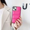 Para funda de teléfono iphone13Pro color sólido chamarra de plumas cubierta trasera funda protectora 12Max funda de teléfono todo incluido resistente a caídas