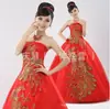 Vestido de noiva festivo 2020 longo Flor de Fênix vermelho vestido de noiva brinde noite vestido de dama de honra uma geração de cabelo