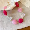 Ganchos de oreja ovalados acrílicos difuminados Pendientes de verano dopamina dulces simples delicados Pendientes de nicho de alta gama