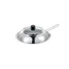 Tapa de olla transparente de acero inoxidable, resistente al aceite y anti-quemaduras, se puede colgar, universal para ollas de fondo plano, adecuada para saltear, tapa de olla antiadherente