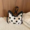 Bolso de Hombro de Lunares Fresco y Dulce para Mujer, Bolso de Axila Moda Retro Francesa, Bolso Tote Versátil de Gama Alta para el Trabajo