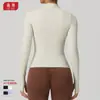 Camiseta de yoga deportiva de manga larga ajustada con media cremallera transfronteriza, camiseta de secado rápido, prenda ajustada para deportes al aire libre, running, fitness
