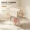 Estante de ropa plegable de pie para Amazon transfronterizo, tendedero telescópico, venta al por mayor, fácil de almacenar, tendedero conveniente