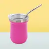 Amazon Simple Madai Taza Doble de Vacío Taza Pequeña de Vino Portátil Acero Inoxidable 304 Taza de Cerveza con Popote Venta al por Mayor