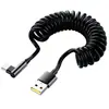 Cable de Datos Tipo-C Retráctil de Resorte Carga Rápida de 120W Adecuado para Apple 16/17 Huawei Coche Cable de Carga de 6A Transfronterizo