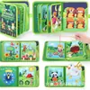 Libro 3D de fieltro para niños del fabricante, atractivo y divertido libro de juguete educativo de aprendizaje temprano con temática de zoológico, libro silencioso de fieltro