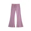 Pantalones Acampanados para Mujer Tallas Grandes 100 kg Nuevos de Verano Finos de Cintura Alta Adelgazantes Secado Rápido Protección Solar Pantalones Deportivos