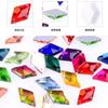 Accesorios con Forma de Rombo Cosidos a Mano, Diamantes de Cristal Superbrillantes Cosidos a Mano, Materiales de Galvanoplastia DIY, Accesorios Planos para Ropa, Joyería