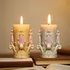 Portavelas de Ángel 3D Retro Molde de Silicona Adorno de Yeso con Relieve Europeo Velas Aromáticas Molde Transfronterizo Hecho a Mano