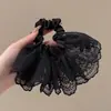 Goma para el pelo con estampado estilo Academia Melard para mujer, scrunchie de satén con malla de estampado de leopardo vintage, banda elástica de alta elasticidad y duradera