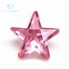 Venta al por mayor de fábrica 5A, circonita rosa de cinco puntas, piedra desnuda, base puntiaguda artificial, circonita blanca de cinco puntas de color CZ