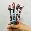 Caneta esferográfica de Natal de quatro cores mini criativa de desenho animado caneta a óleo material escolar para estudantes prêmios de presentes