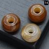 1331-12X18 Ábaco de agujero grande 6 mm de agujero grande ágata de cristal natural cuentas de agujero grande Cuerda trenzada DIY material para pulsera de mano