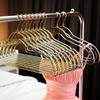 Cabide Acrílico para Uso Doméstico, Cabide para Roupas Femininas, Plástico Transparente Sem Marcas Antiderrapante Pó Dourado Cristal Varal, Estilo Ins