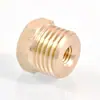 Reductor de Buje Roscado Macho y Hembra Métrico de Cobre Puro M5M6M8M10 1/2" 2" 3" Conector Reductor de Conversión para Manómetro