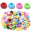 Cuentas Acrílicas de Agujero Grande de 13 mm Cuentas de Agujero Grande Coloridas Pulsera de Cuentas DIY Accesorios de Joyería Cuentas Redondas Cuentas Sueltas