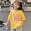 Camiseta Tendência de Algodão Puro para Meninas com Manga Curta 2026 Novo Estilo Popular de Verão para Meninas, Top Soltinho e Versátil