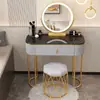 2026 Nova Mesa Penteadeira de Quarto Estilo Luxo Leve, Mesa de Maquiagem Simples Moderna, Mesa Penteadeira Estilo Celebridade da Internet Ins para Espaços Pequenos