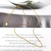 Collar cuadrado de perlas de acero inoxidable todo a juego que no se decolora cadena de clavícula de acero de titanio de oro de 18 quilates cadena joyería diy al por mayor femenina
