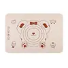 Tapete de Silicona con Forma de Oso, Tapete Antiadherente de Grado Alimenticio para Amasar, Tapete Antideslizante de Cocina para Hornear, Tapete Grande Espeso para Estirar Masa