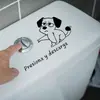 BRUP Calcomanía Divertida de Perro para Inodoro en Español Decoración Creativa para Baño Calcomanía Removible HS4812C