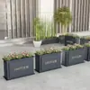 Jardineras de Acero Inoxidable para Exteriores, Macetas del Departamento de Ventas, Soportes de Hierro Forjado para Flores de Exterior, Camas de Flores para Calles Comerciales Personalizables, Canaletas de Flores Terminadas