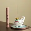 Adorno Aromático Portaincienso, Quemador de Incienso Casero Estilo Chino, Regalo para Mesa de Té, Portaincienso de Escritorio, Bandeja de Incienso, Quemador de Incienso