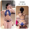 Conjunto de Lencería Sexy Noche Larga: Atractivo Body de Encaje con Diseño Calado, Conjunto de Tres Piezas Ajustado 2087