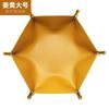 Fronteiriço em estoque hexagonal de dupla face couro pu dourado LOGO bandeja de dados caixa de armazenamento de varanda de mesa atacado