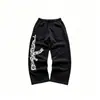 Calça Jogger Wide Leg Estampa Script Retrô Americana Y2K Comércio Exterior Solta Esportiva Casual Longa Tendência High Street