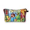 Bolsa cosmética de Minecraft más vendida, bolsa de almacenamiento portátil de gran capacidad para niños, linda bolsa de aseo, cantidad mínima de pedido de una pieza