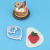 Molde de Pan al Vapor de Frutas y Verduras de Dibujos Animados Patrón Creativo Pasta Artificial Fondant Galleta Pastel Impresión Corte Molde Herramienta para Hornear