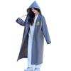 Impermeable Extendido para una Persona Eva de Moda Esmerilado, Poncho de Lluvia de una Pieza Engrosado para Senderismo, Portátil Impermeable para Viajes al Aire Libre