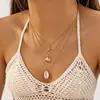 Collar de concha y estrella de mar transfronterizo europeo y americano más vendido para mujer, colgante de caracola de moda estilo oceánico, cadena versátil y elegante para la clavícula