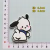 Pacha cachorro PVC borracha macia desenhos animados acessórios DIY fofo filhote caixa de armazenamento patch letra buraco sapatos flor fivela decoração