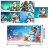 Tarjetas de Felicitación Navideñas Populares Transfronterizas Multiserie Hechas a Mano con Diamantes Juego de 9 Piezas con Sobres Pegatina de Diamante Dibujos Animados Juego de 6 Piezas
