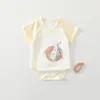 Ropa de bebé, mameluco triangular para recién nacido, mameluco de algodón puro clase A fino para niños, mameluco de manga corta de verano