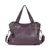 Bolso de hombro de cuero suave de gran capacidad transfronterizo, bolso de mano estilo motocicleta retro, bolso tote casual y elegante