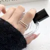 Anillo de Moda Estilo Europeo y Americano con Circonita Tendencia Ins Doble Capa Nicho Lujo Accesible Diseño de Gama Alta Anillo Pulsera Exquisito para Mujeres