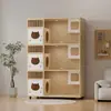 Gabinete para gatos villa para gatos cama interior para gatos jaula para gatos casa tienda de mascotas exhibidor gatilera madera maciza venta al por mayor