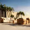 Sofá exterior de madera maciza con tejido de ratán para patio, jardín de alta gama, casa de huéspedes de ocio, villa al aire libre, juego de sofás de teca para hotel