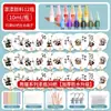 Abanico de pintura, pigmento de pintura, kit de materiales DIY de abanico redondo especial hecho a mano, pintura a la laca, laca de transferencia al agua, juego de pigmentos de laca de deriva