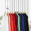 Camisa polo, color sólido de otoño, corte ajustado, camisa base casual de negocios, camiseta de manga larga para hombre