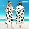 Poncho de Playa con Capucha de Microfibra Transfronterizo Dibujo Animado Adulto Tamaño Extra Grande Toalla de Playa de Secado Rápido Absorbente de Agua