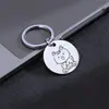 Estilo Europeu e Americano Chaveiro de Aço Inoxidável Tag Militar de Metal Pingente Inspirador Gravado Joia Dia das Mães Gravação Grátis