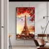 Juchuang HD Torre Eiffel Única Hoja de Otoño Arte Pintura al Óleo Paisaje Moderno Decoración de Pared del Hogar Pintura