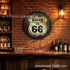 ROUTE66 Vintage Ruta 66 35cm Decoración de Garaje Letrero de Lata Pintura Regalo del Día del Padre Pintura Metálica de Lata